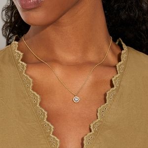 Coach rose gold tone necklace